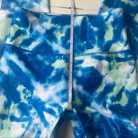 Wildfox Sweat Tie Dye Legging Blue Sapphire and Green- size Small - Picture 7 of 9